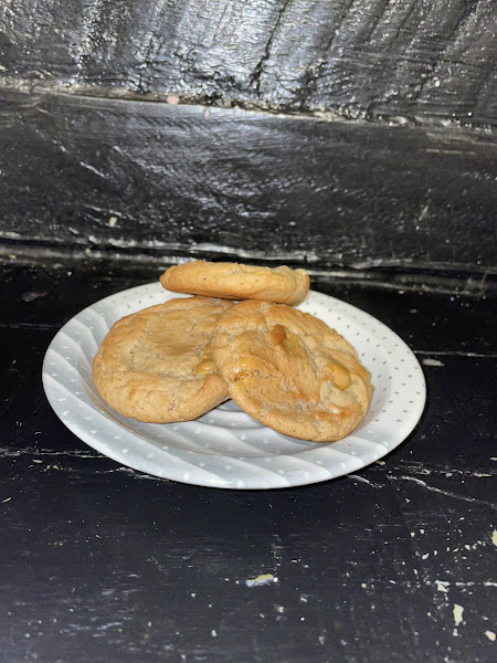 Butter Pecan Cookies Stacked on plate
